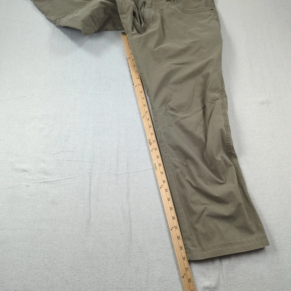 Kuhl Pants Mens 36x31* Khaki Revolvr Outdoot Hiking Camping Casual Hemmed